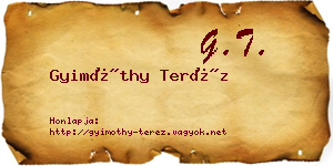 Gyimóthy Teréz névjegykártya